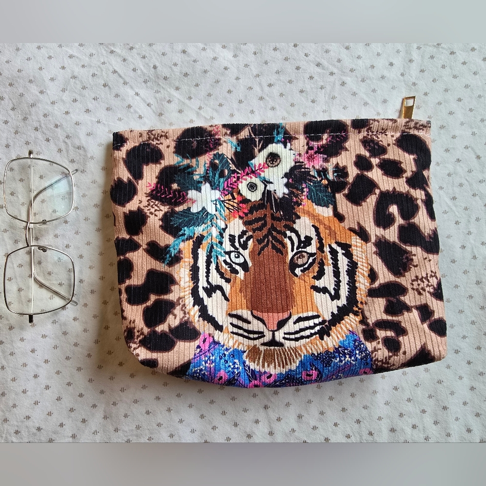 Leopard Print Tiger Make-up Bag